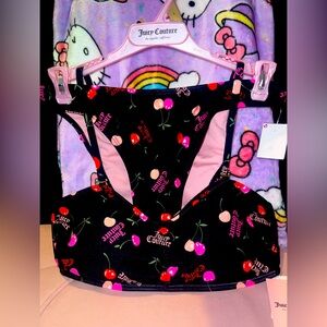 Juicy Couture 🍒 Print Black and Pink bikini